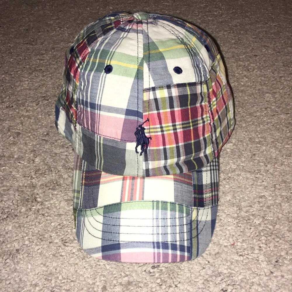 Polo Ralph Lauren plaid ball hat cap new men’s one size madras